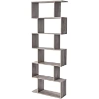 VASAGLE Librería de Madera- Separador de Espacios- Estantería de Exposición- Decoración Contemporánea de 6 Niveles…
